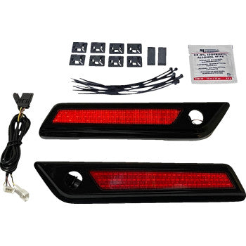 CUSTOM DYNAMICS Saddlebag LED Latch Light - Red - Black