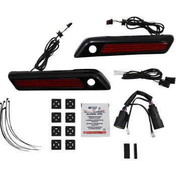 CUSTOM DYNAMICS Saddlebag LED Latch Light - Red - Black