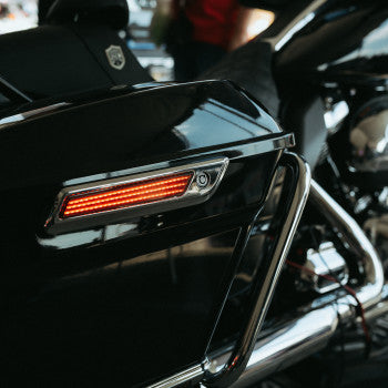 CUSTOM DYNAMICS Saddlebag LED Latch Light - Smoke - Chrome