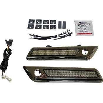 CUSTOM DYNAMICS Saddlebag LED Latch Light - Smoke - Chrome