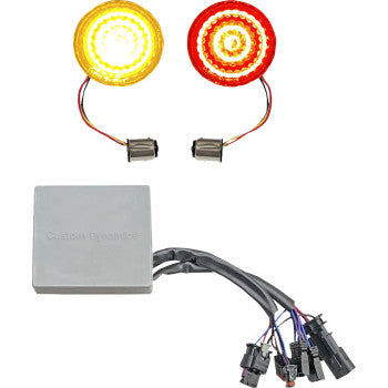 CUSTOM DYNAMICS SMART LED 1157 Bullet Turn Signals with Controller - M8 Softail