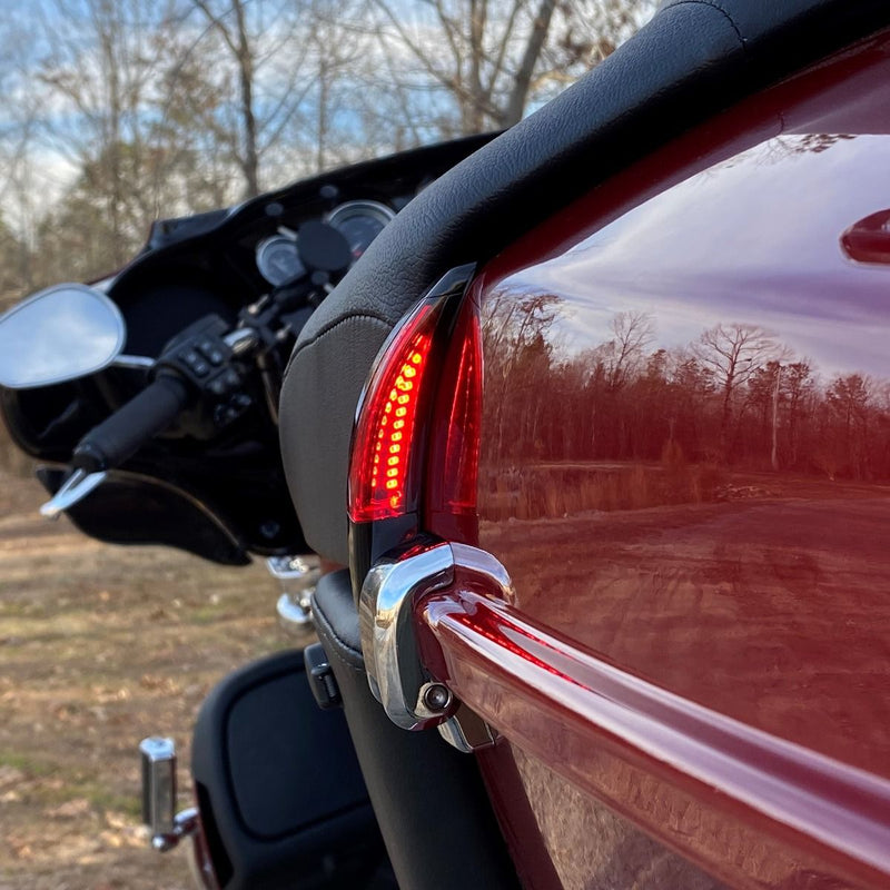 CUSTOM DYNAMICS Sequential Tour Pak Seat Back Rest LED Lights - Black/Smoke - CVO