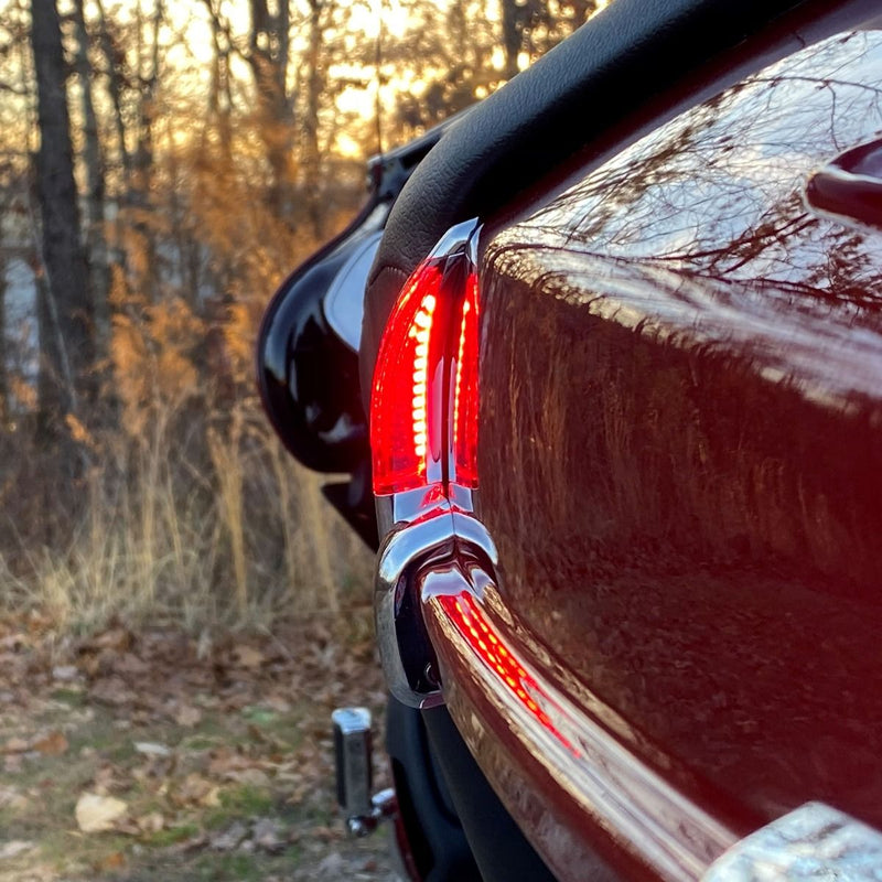 CUSTOM DYNAMICS Sequential Tour Pak Seat Back Rest LED Lights - Black/Smoke - FLH