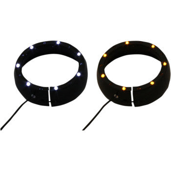 CUSTOM DYNAMICS Lighted Passing Lamp Trim Ring '14+ FLHT - Black