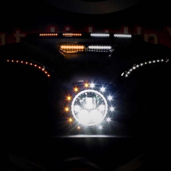 CUSTOM DYNAMICS Batwing Vent Insert LED Light Kit - White/Amber