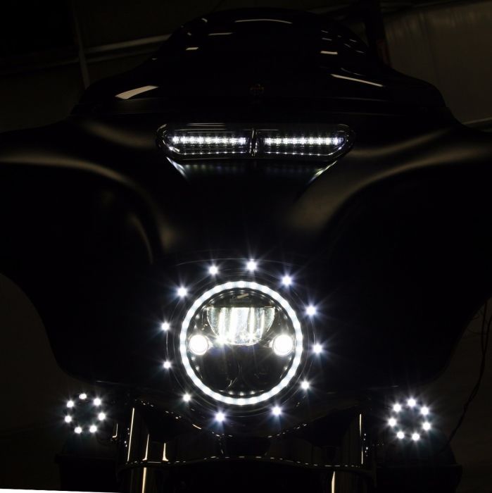 CUSTOM DYNAMICS Batwing Vent Insert LED Light Kit - White/Amber
