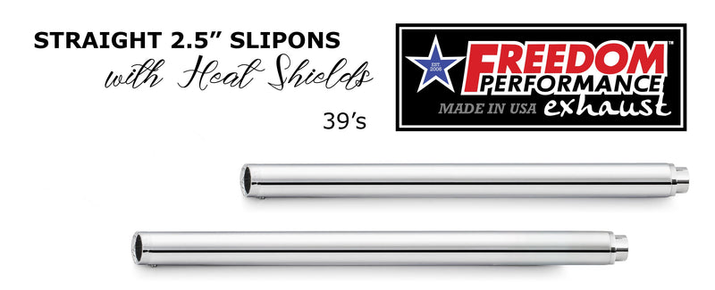 HARLEY FREE WHEELER STRAIGHT 2.5" SLIP-ONS BUNDLE