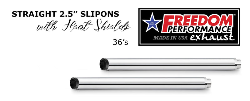 HARLEY FREE WHEELER STRAIGHT 2.5" SLIP-ONS BUNDLE
