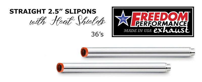 HARLEY FREE WHEELER STRAIGHT 2.5" SLIP-ONS BUNDLE