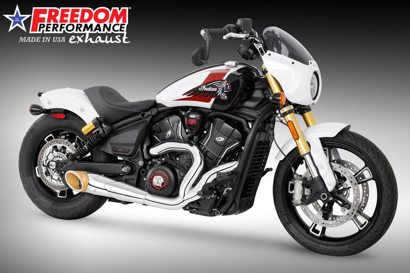INDIAN SCOUT 2025-PRESENT 101-CLASSIC-SUPER-SPORT-BOBBER 4.5" 2 INTO 1 TURN-OUT BUNDLE