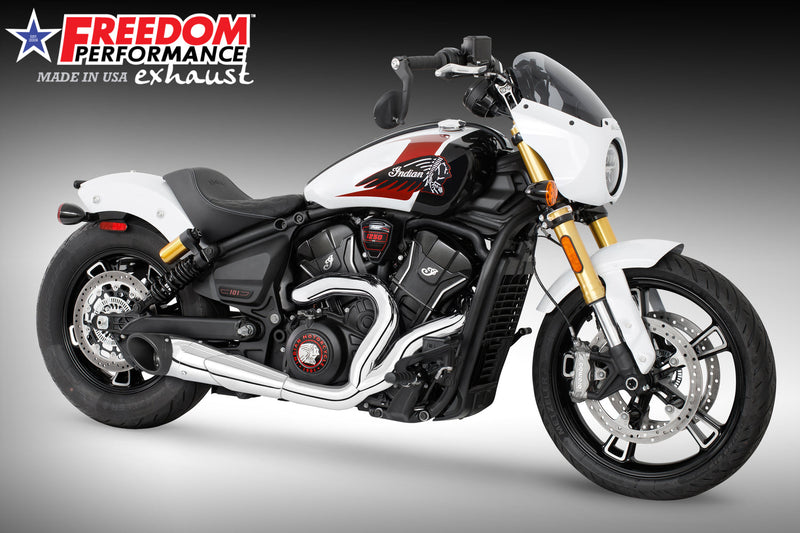 INDIAN SCOUT 2025-PRESENT 101-CLASSIC-SUPER-SPORT-BOBBER 4.5" 2 INTO 1 TURN-OUT BUNDLE
