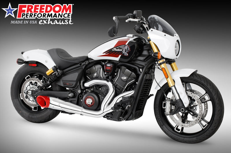 INDIAN SCOUT 2025-PRESENT 101-CLASSIC-SUPER-SPORT-BOBBER 4.5" 2 INTO 1 TURN-OUT BUNDLE