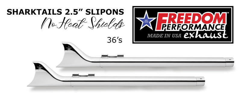 HARLEY FREE WHEELER CREEPER & SHARKTAIL 2.5" SLIP-ONS BUNDLE