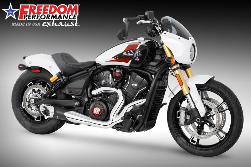 INDIAN SCOUT 2025-PRESENT 101-CLASSIC-SUPER-SPORT-BOBBER 4.5" 2 INTO 1 TURN-OUT BUNDLE