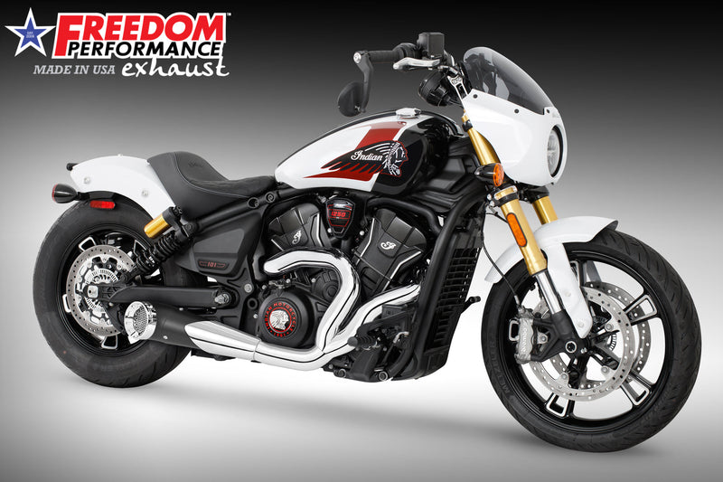 INDIAN SCOUT 2025-PRESENT 101-CLASSIC-SUPER-SPORT-BOBBER 4.5" 2 INTO 1 TURN-OUT BUNDLE