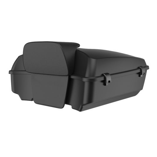 ADVANBLACK Rushmore Chopped Tour Pack Pak w/ Black Latch / Hinges For '97-'25 Harley Touring / Softail - Unpainted