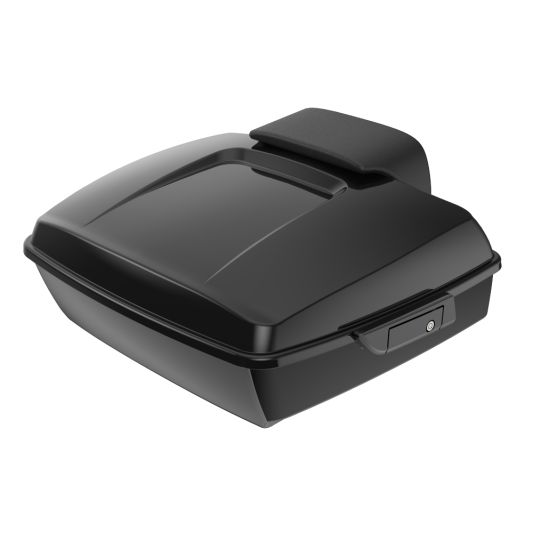 ADVANBLACK Rushmore Chopped Tour Pack Pak w/ Black Latch / Hinges For '97-'25 Harley Touring / Softail - Vivid Black