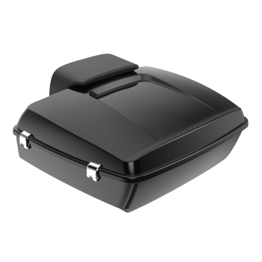 ADVANBLACK Rushmore Chopped Tour Pack Pak w/ Chrome Latch / Hinges For '97-'25 Harley Touring / Softail - Vivid Black