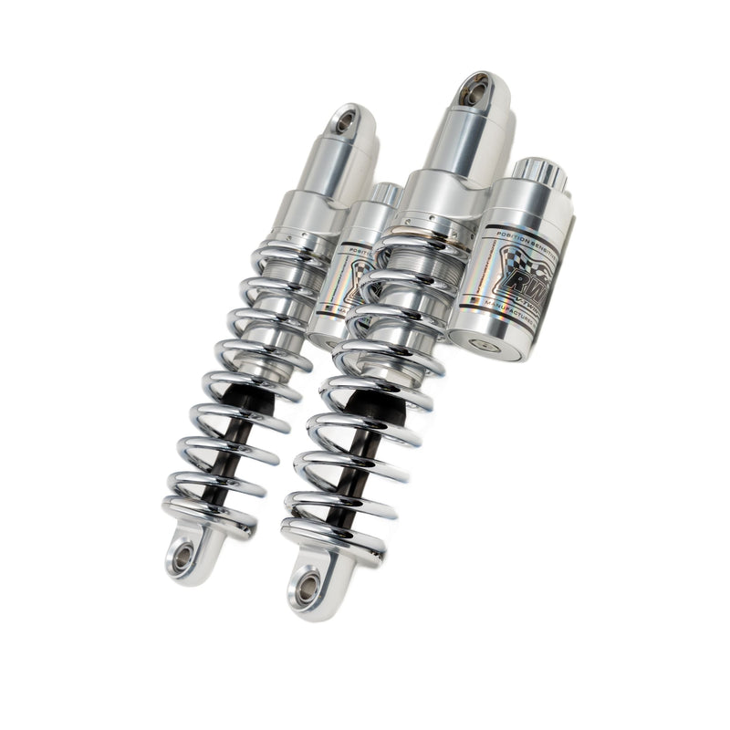 RWD RS-2 Rear Shock Absorber for 1991 - 2017 Dyna (POLISHED BODY / CHROME SPRINGS)