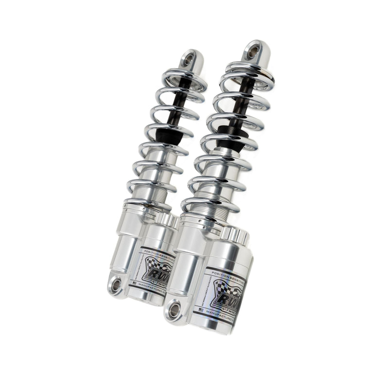 RWD RS-2 Rear Shock Absorber for 1999 - 2026 Harley Davidson Touring Models (POLISHED BODY / CHROME SPRINGS)