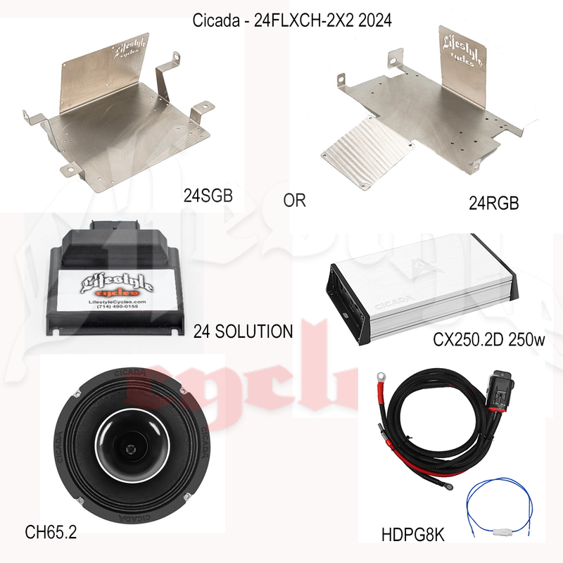 CICADA AUDIO - 24CXCH-2X2 2024 2 channel CH 6.5" Speakers and 2 channel 500 watt amp NO DSP