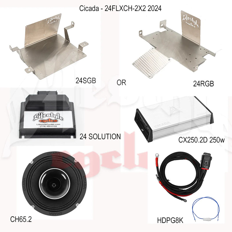 CICADA AUDIO - 24CXCH-2X2-2X2DSP 2024 2 channel CH 6.5" Speakers and 2 channel 500 watt amp w/ DSP