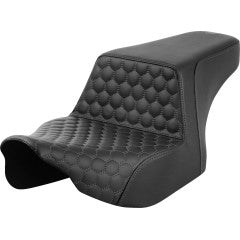 SADDLEMEN Step-Up Seat - Front Honeycomb - Touring '23.5-UP - Gray