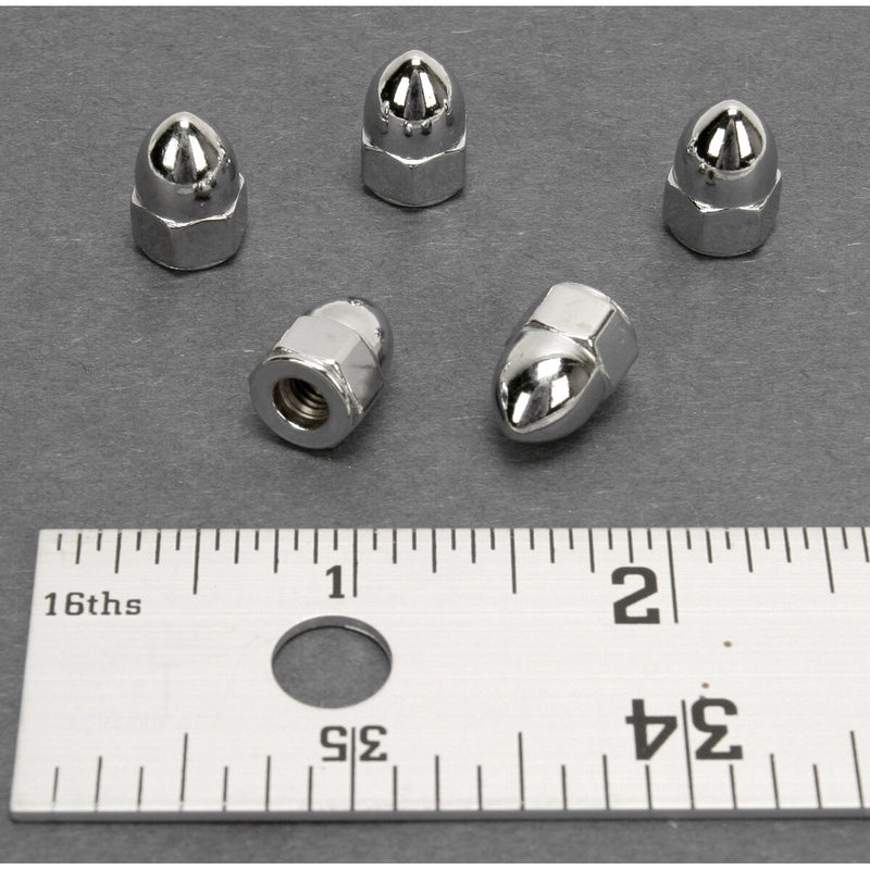 DRAG SPECIALTIES Chrome Ware Acorn Nuts - 10-32 - SAE - 5-Pack