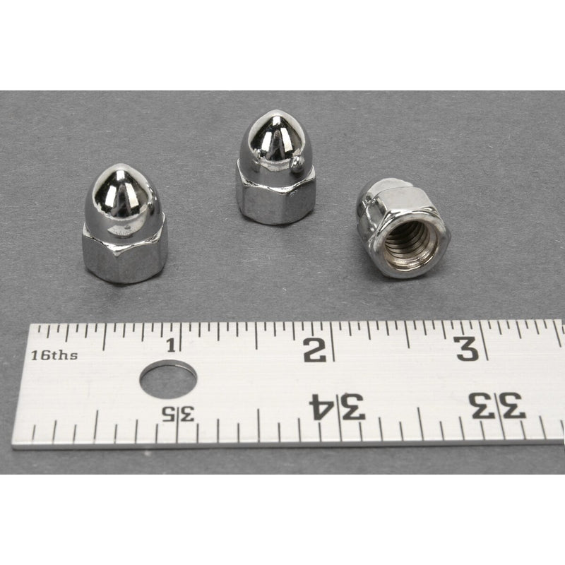 DRAG SPECIALTIES Chrome Ware Acorn Nuts - 3/8"-16 - UNC - 3-Pack