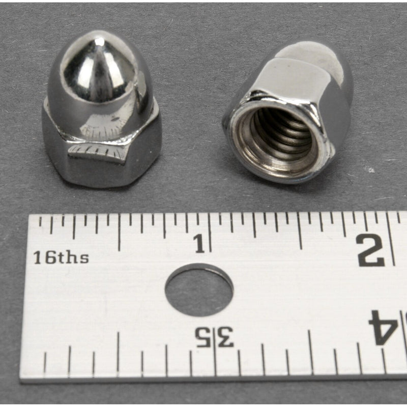 DRAG SPECIALTIES Chrome Ware Acorn Nuts - 7/16"-14 - UNC - 2-Pack