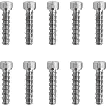DRAG SPECIALTIES Bolts - Socket-Head - Replacement - Knurled/Fine Thread - #10-32 x 7/8" - 10 Pack