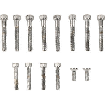 DRAG SPECIALTIES Bolt Set - Handlebar Lever/Master Cylinder Cover - Chrome - '73-'81 HD