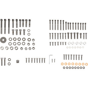 DRAG SPECIALTIES Bolt Kit - Complete Motor - Smooth/Socket-Head - Chrome - FXR / Touring '87-'94