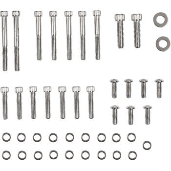 DRAG SPECIALTIES Bolt Set - Inner/Outer Primary/Inspection/Derby Cover - Knurled/Socket-Head - Chrome - FL / FX '88-'98