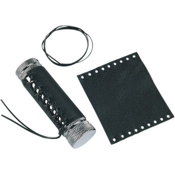 DRAG SPECIALTIES Leather Grip Covers - Twist