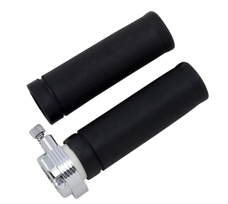 DRAG SPECIALTIES Replacement Dual Cable Throttle Assembly Grips - Chrome