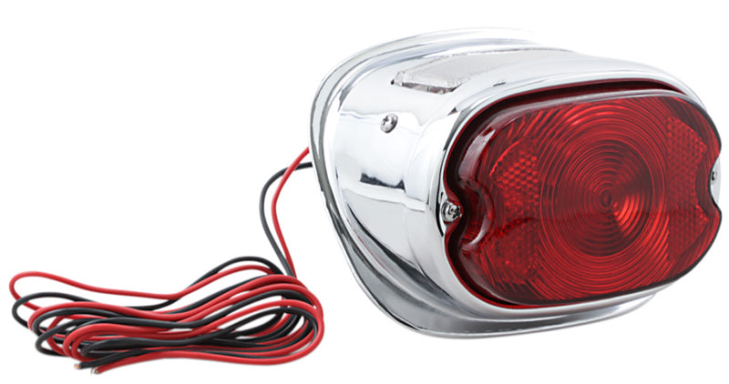 DRAG SPECIALTIES Replacement Taillight Assembly - Chrome Housing Red Lens