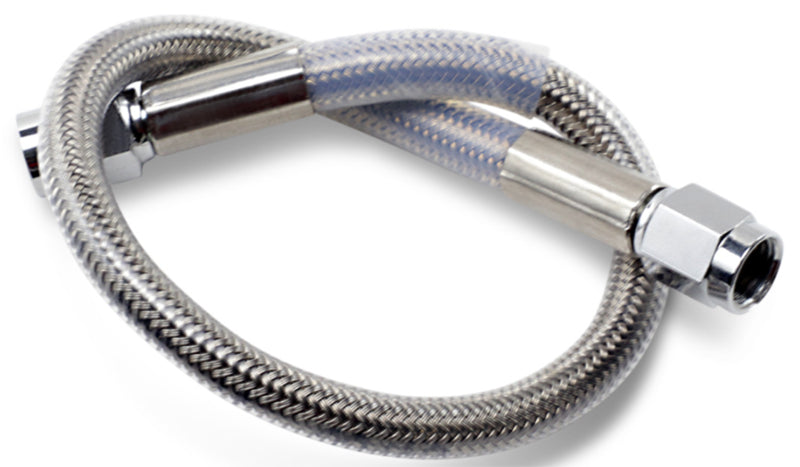 DRAG SPECIALTIES Universal Stainless Steel Brake Line - Clear Coated - 12"