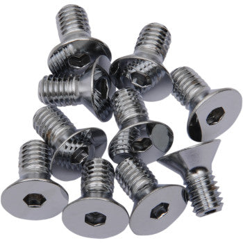 DRAG SPECIALTIES Bolts - Counter-Sunk - Chrome - 3/8"-16 x 3/4" - 10 Pack