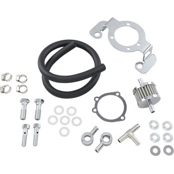 DRAG SPECIALTIES Crankcase Breather with Support Bracket Kit - Big Twin