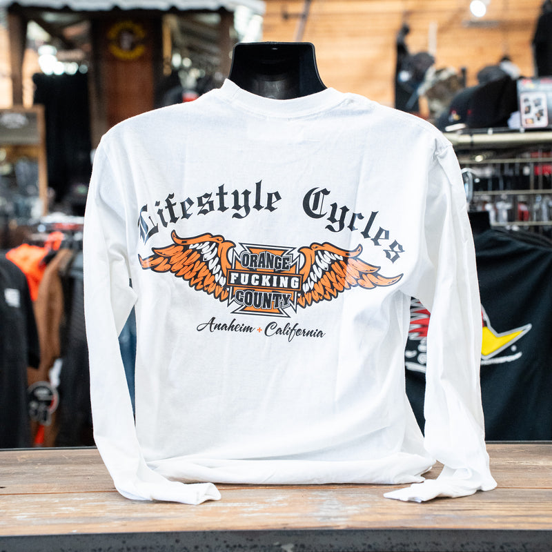 LIFESTYLE CYCLES Orange F*ckn County Long Sleeve Shirt