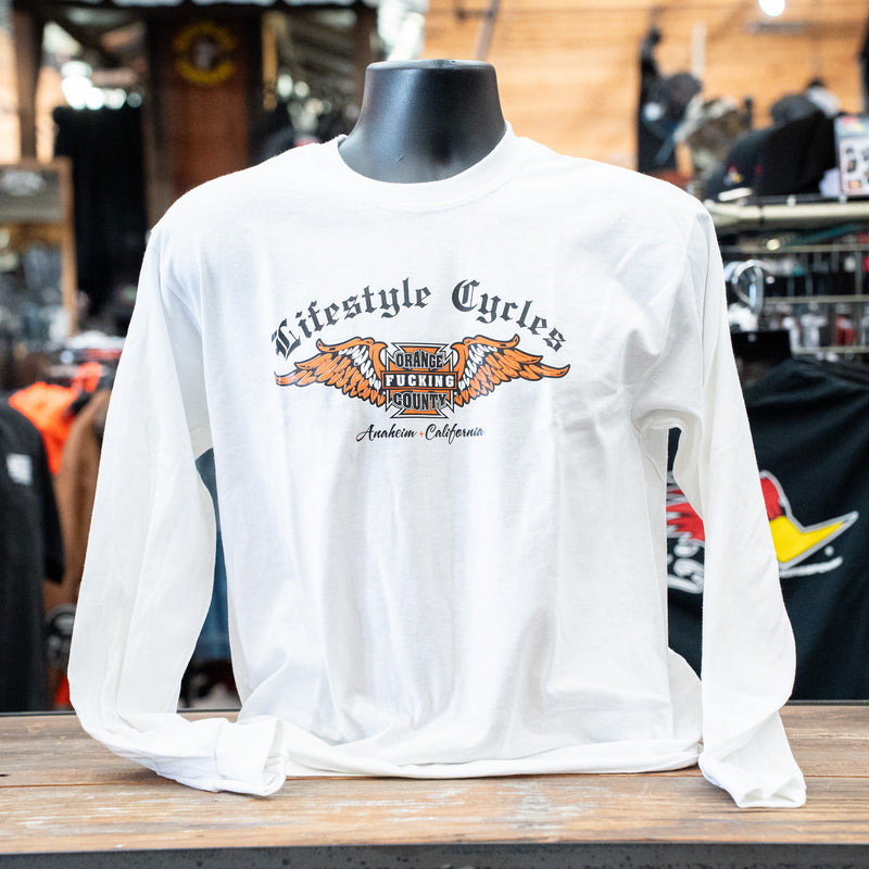 LIFESTYLE CYCLES Orange F*ckn County Long Sleeve Shirt