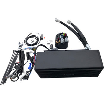 ULTRACOOL 3.0 Below Regulator Mount Oil Cooler with Fan Kit - Gloss Black - Dyna '93-'17