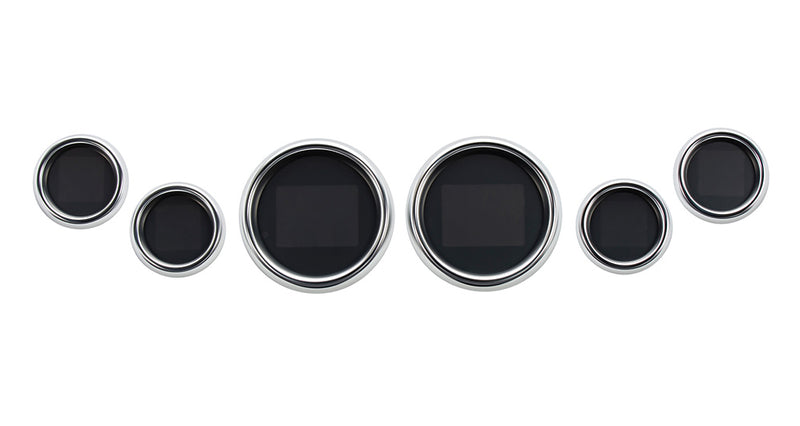 DAKOTA DIGITAL MLX 6-Gauge Instrument Kit - Chrome Bezel 2004-2013 Harley Touring