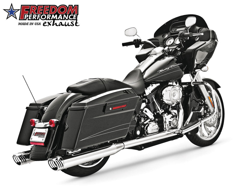 FREEDOM EXHAUST -  TOURING 4" 5 STEPPED RACING COMPLETE TRUE DUAL SYSTEM