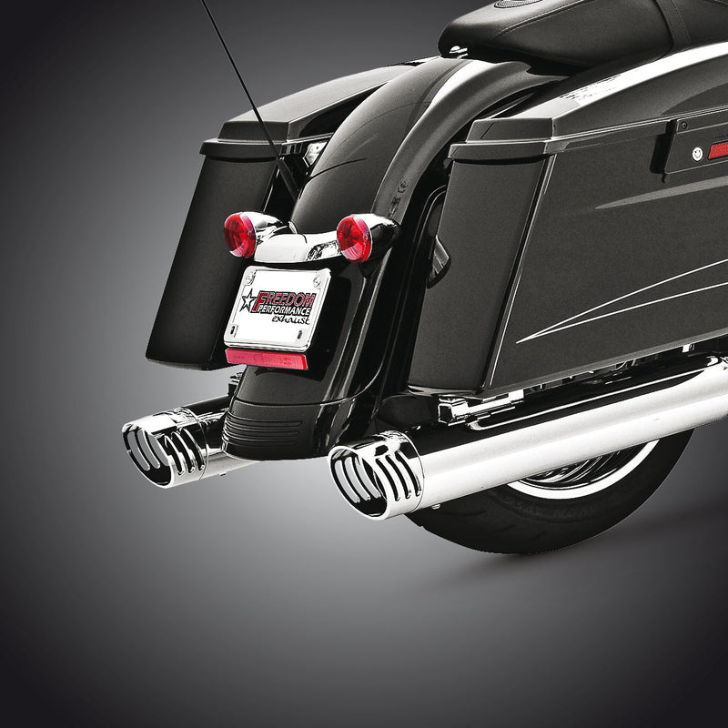 FREEDOM EXHAUST -  TOURING 4" 5 STEPPED RACING COMPLETE TRUE DUAL SYSTEM