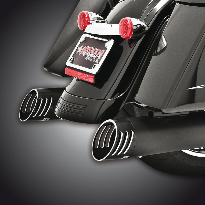 FREEDOM EXHAUST -  TOURING 4" 5 STEPPED RACING COMPLETE TRUE DUAL SYSTEM