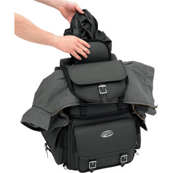 SADDLEMEN BR3400EX Combination Backrest, Backseat, and Sissy Bar Bag