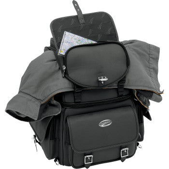 SADDLEMEN BR3400EX Combination Backrest, Backseat, and Sissy Bar Bag