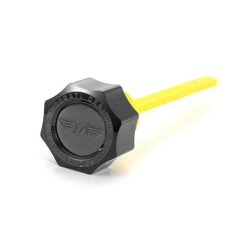 FIGURATI DESIGNS - M8 '17-'24 Touring/Trike - Oil Dipstick - Smooth - Curved - Black